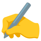 Writing Hand Emoji Google