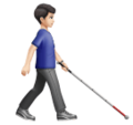 Man With White Cane Facing Right Emoji Huawei