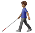 Man With White Cane Emoji Huawei