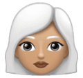 Woman White Hair Emoji Huawei