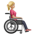 Woman In Manual Wheelchair Facing Right Emoji Huawei