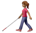 Woman With White Cane Emoji Huawei