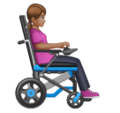 Woman In Motorized Wheelchair Facing Right Emoji Huawei