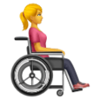 Woman In Manual Wheelchair Facing Right Emoji Huawei