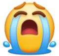 Loudly Crying Face Emoji Huawei