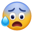 Anxious Face With Sweat Emoji Huawei