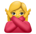 Woman Gesturing No Emoji Huawei