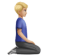 Man Kneeling Facing Right Emoji Huawei