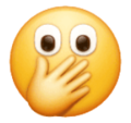 Face With Open Eyes And Hand Over Mouth Emoji Huawei