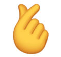 Hand With Index Finger And Thumb Crossed Emoji Huawei