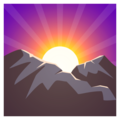 Sunrise Over Mountains Emoji Joypixels