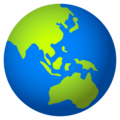 Globe Showing Asia Australia Emoji Joypixels