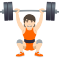 Person Lifting Weights Emoji Joypixels