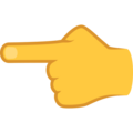 Backhand Index Pointing Left Emoji Joypixels
