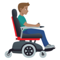 Man In Motorized Wheelchair Facing Right Emoji Joypixels