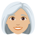 Woman White Hair Emoji Joypixels