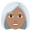 Woman White Hair Emoji Joypixels