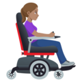 Woman In Motorized Wheelchair Facing Right Emoji Joypixels