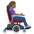 Woman In Motorized Wheelchair Facing Right Emoji Joypixels
