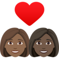 Couple With Heart Woman Woman Emoji Joypixels