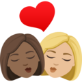 Kiss Woman Woman Emoji Joypixels