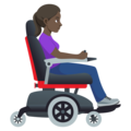 Woman In Motorized Wheelchair Facing Right Emoji Joypixels