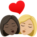 Kiss Woman Woman Emoji Joypixels