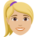Woman Blond Hair Emoji Joypixels
