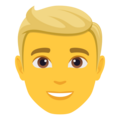 Man Blond Hair Emoji Joypixels
