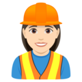 Woman Construction Worker Emoji Joypixels