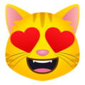 Smiling Cat With Heart Eyes Emoji Joypixels