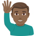 Man Raising Hand Emoji Joypixels