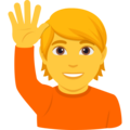 Person Raising Hand Emoji Joypixels