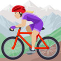 Woman Mountain Biking Emoji Joypixels