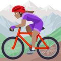 Woman Mountain Biking Emoji Joypixels