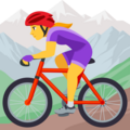 Woman Mountain Biking Emoji Joypixels