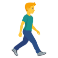 Man Walking Facing Right Emoji Joypixels