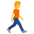 Person Walking Facing Right Emoji Joypixels