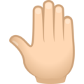 Raised Back Of Hand Emoji Joypixels