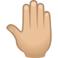 Raised Back Of Hand Emoji Joypixels