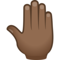 Raised Back Of Hand Emoji Joypixels