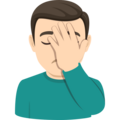 Man Facepalming Emoji Joypixels