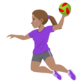 Woman Playing Handball Emoji Joypixels