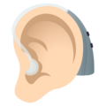 Ear With Hearing Aid Emoji Joypixels