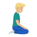 Man Kneeling Facing Right Emoji Joypixels