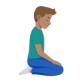 Man Kneeling Facing Right Emoji Joypixels