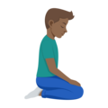 Man Kneeling Facing Right Emoji Joypixels