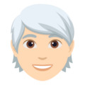Person White Hair Emoji Joypixels