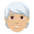 Person White Hair Emoji Joypixels