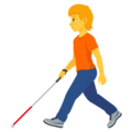 Person With White Cane Emoji Joypixels